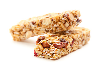 Image showing Two Granola Bars Isolated on White