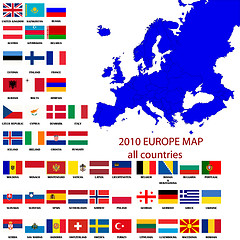 Image showing Editable map of Europe