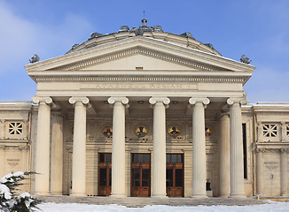 Image showing The Romanian Athenaeum in winter