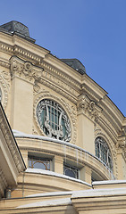Image showing Romanian Athenaeum-detail during the winter