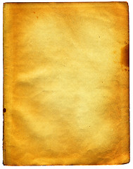 Image showing Old textured paper with tattered edge. On white. BIG