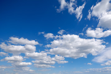 Image showing White cumulus clouds