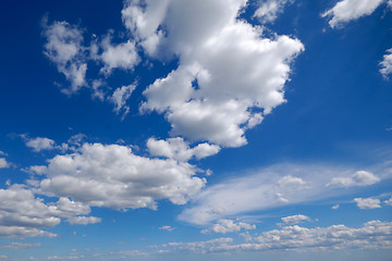 Image showing White clouds and blue sky