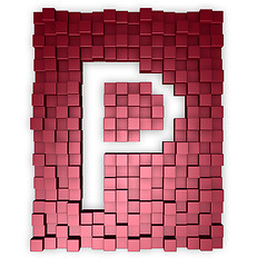 Image showing cubes makes the letter p