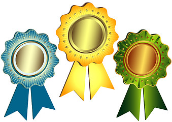 Image showing Gold, Silver And Bronze Awards