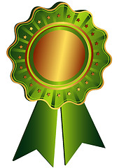 Image showing Bronze Award With Green Ribbon