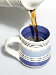 Image showing Pouring Coffee Close Up