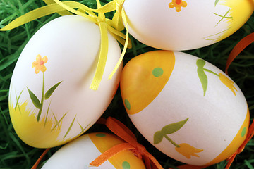 Image showing Painted easter eggs 