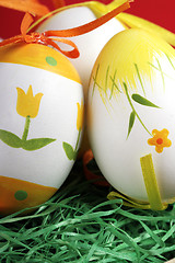 Image showing Painted easter eggs 