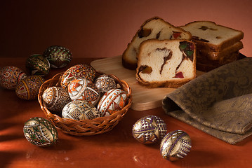 Image showing Easter eggs still-life