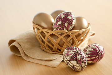 Image showing Easter eggs still-life