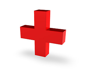 Image showing Standing Red Cross