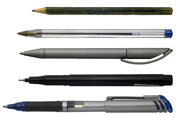 Image showing Pens and pencils