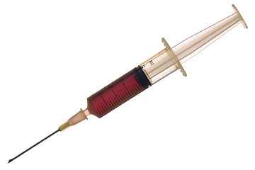 Image showing  Medical syringe on white background