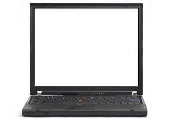 Image showing Black laptop isolated on white