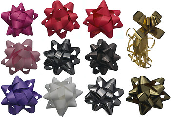 Image showing Set of of gift bows