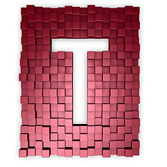 Image showing cubes makes the letter t