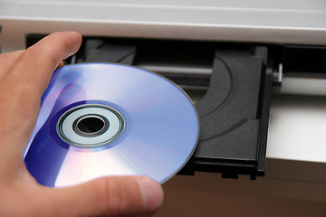 Image showing insert CD on CD player