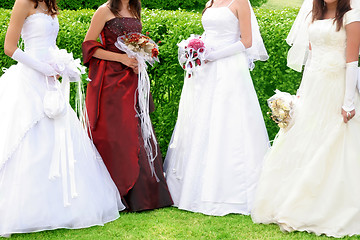 Image showing four brides 