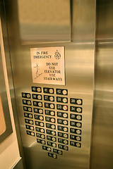 Image showing Elevator buttons