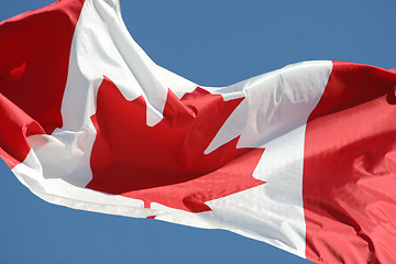 Image showing Waving flag of Canada