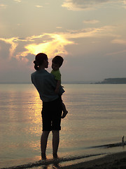 Image showing Young Mother With A Baby Boy