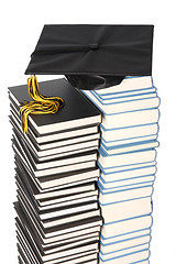 Image showing graduation cap and books