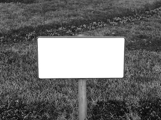 Image showing Blank sign