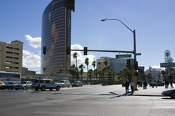 Image showing Stardust Road in Las Vegas with Wynn Hotel in the Background