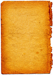 Image showing Old textured paper with tattered edge