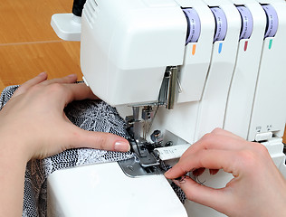 Image showing sewing on the stitching machine