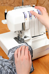 Image showing sewing on the machine