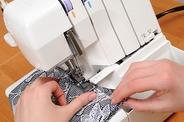 Image showing sewing on the machine