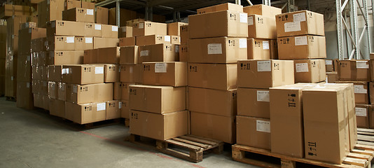 Image showing catron boxes in warehouse