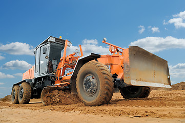 Image showing road grader bulldozer