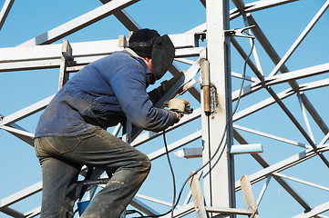 Image showing electric arc welding