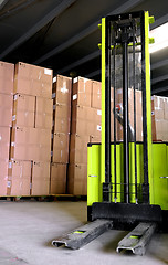 Image showing stacker in warehouse