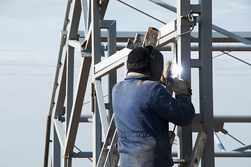 Image showing electric arc welding