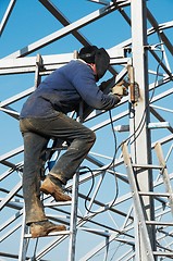 Image showing electric arc welding