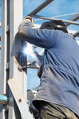 Image showing electric arc welding