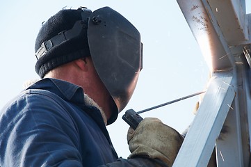 Image showing electric arc welding