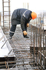 Image showing worker at building construction site