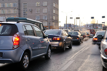 Image showing Traffic during the rush hour