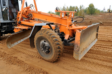 Image showing road grader bulldozer loader