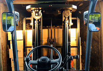 Image showing Forklift loading truck