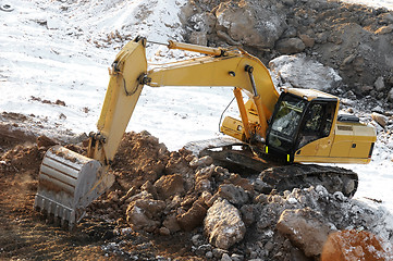 Image showing loader excavator in open cast