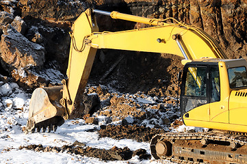 Image showing loader excavator in open cast