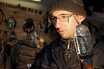 Image showing car mechanic at repair work