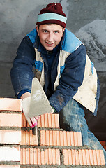 Image showing construction mason worker bricklayer