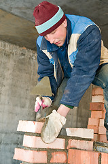 Image showing construction mason worker bricklayer